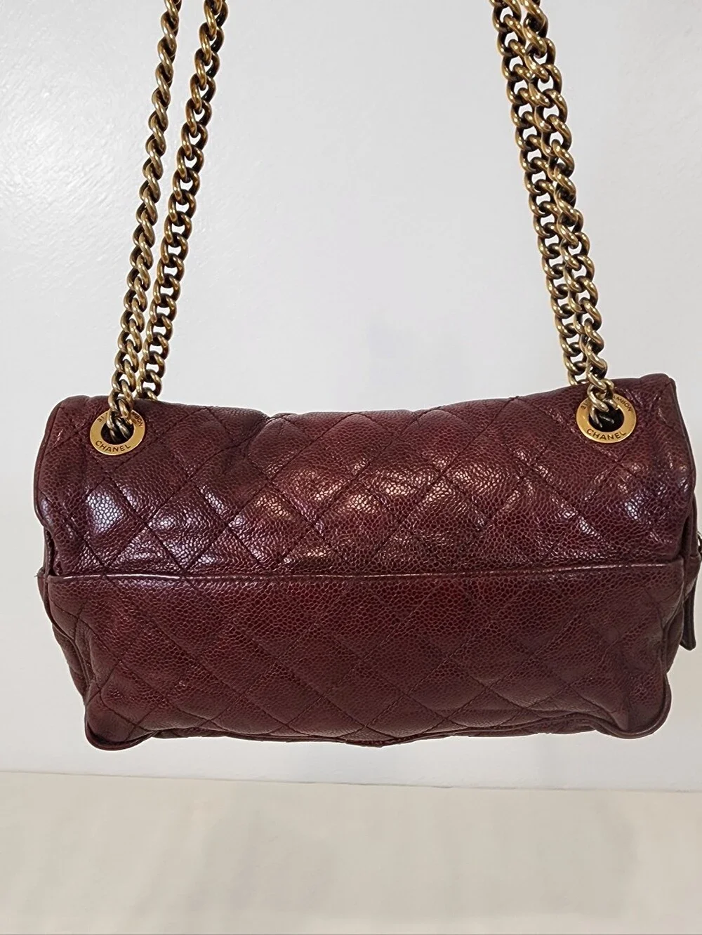 Chanel Shiva 2013-2014 Medium Calfskin. Exterior Has Paint Touch Ups.